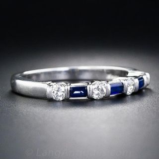 Tiffany & Co. Sapphire And Diamond Wedding Band