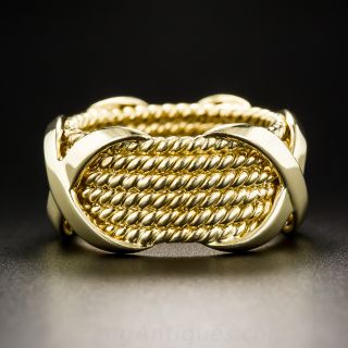Tiffany & Co Schlumberger 6-Row 'X' Wedding Band - Size 6 3/4