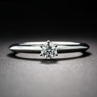 Tiffany & Co. Solitaire Diamond Ring - .21 ct. E / Internally Flawless