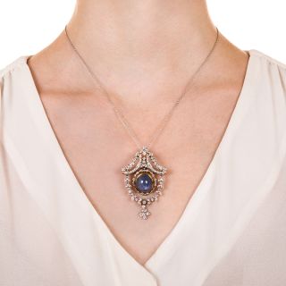 Tiffany & Co. Star Sapphire and Diamond Pendant/Brooch
