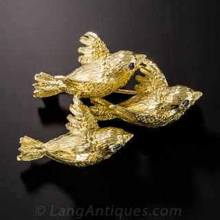 Tiffany & Co. Triple Bird Brooch