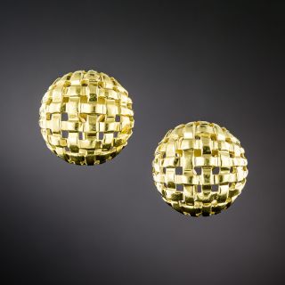 Tiffany & Co. 'Vannerie' Button Earrings - 2