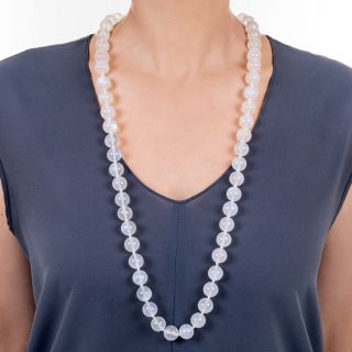 Tiffany & Company Large Moonstone Bead Necklace