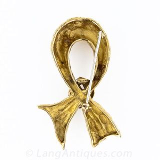 Tiffany Crocodile Ribbon Pin