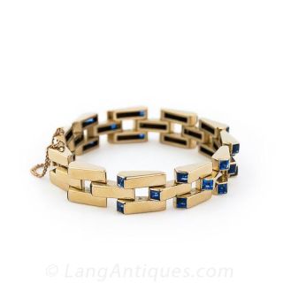 Tiffany Retro Sapphire Link Bracelet