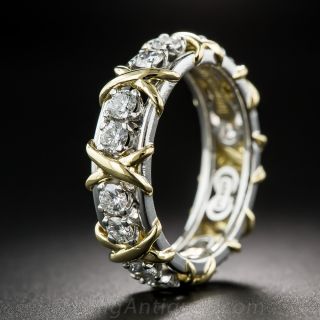 Tiffany-Schlumberger Diamond X Wedding Band