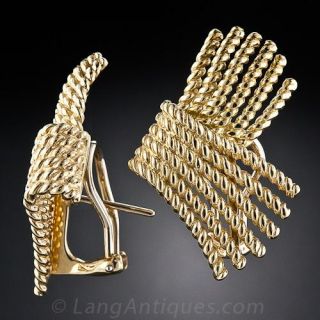 Tiffany/Schlumberger "V-Rope" Ear Clips