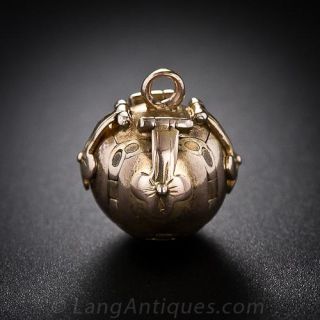 Tiny Masonic Ball and Cross Charm