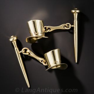 Top Hat and Cane Cufflinks