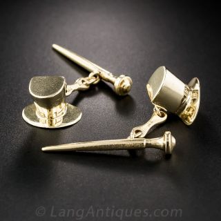 Top Hat and Cane Cufflinks