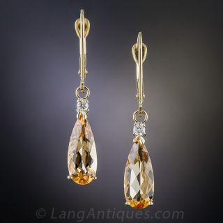 Topaz and Diamond Earrings