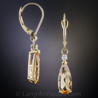 Topaz and Diamond Earrings
