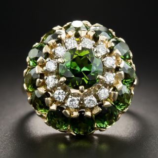 Tourmaline and Diamond Cocktail Ring  - 1