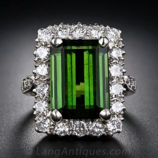 Tourmaline and Diamond Ring