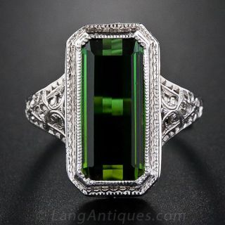 Tourmaline Filigree Ring