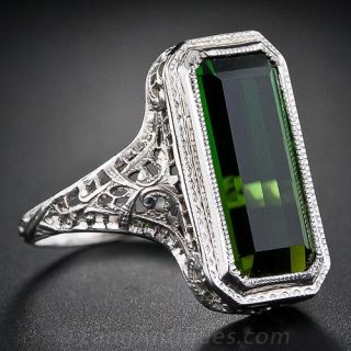 Tourmaline Filigree Ring