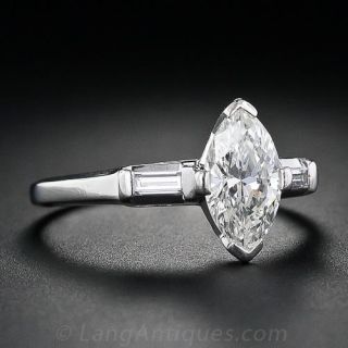 Traditional .75 Carat Marquise Cut Diamond Solitaire