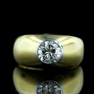 Gents Diamond Yellow Gold Ring
