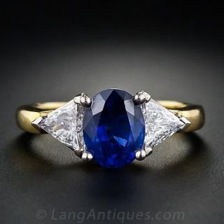Traditional Sapphire and Diamond Ring