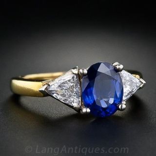 Traditional Sapphire and Diamond Ring