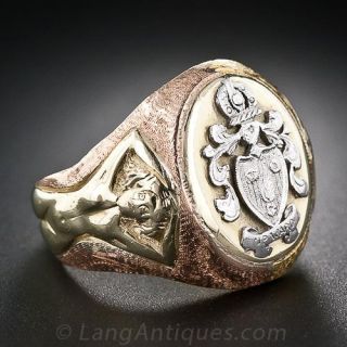 Tri-Color Signet Ring