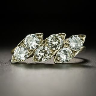 Triple Navette Shaped Diamond Band Ring - 2