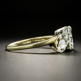 Triple Navette Shaped Diamond Band Ring