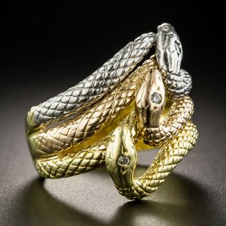 Triple Snake Ring