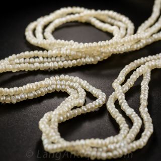 Triple Strand Seed Pearl Necklace