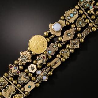 Triple Victorian Wide Slide Bracelet - 1