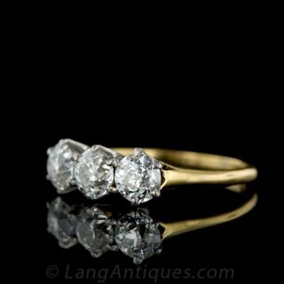 Turn of the 20th Century Three-Stone Diamond Ring
