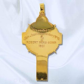 Turn-of-the-Century 14k Gold Cross Pendant 