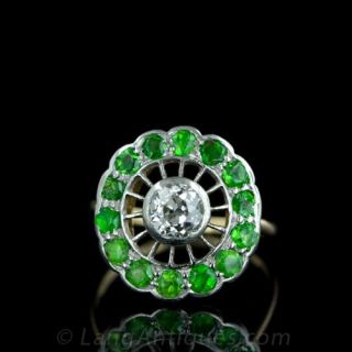 Turn-of-the-Century-Diamond-and-Demantoid-Garnet-Ring-Main-View