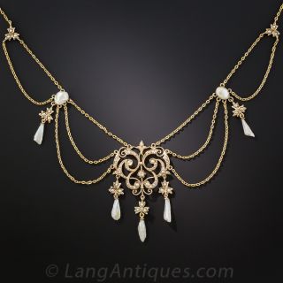 Turn-Of-The-Century Freshwater Pearl Necklace 