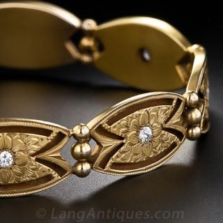 Turn-of-the-Century Gold and  Diamond Bracelet
