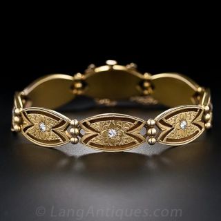Turn-of-the-Century Gold and  Diamond Bracelet