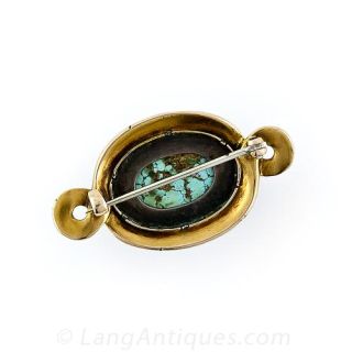 Turn of the Century  Turquoise Brooch