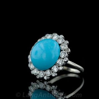 Turquoise and Diamond Ring