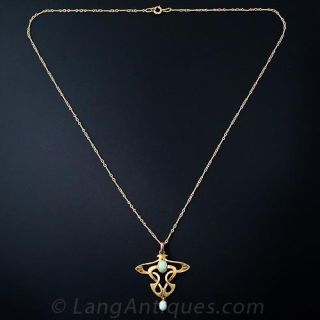 Turquoise Art Nouveau Necklace