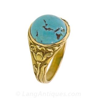 Turquoise Art Nouveau Ring