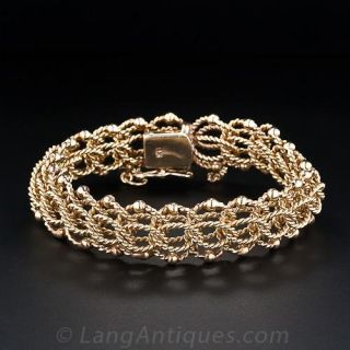 Twisted Wire Rope Motif Bracelet