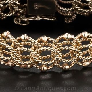 Twisted Wire Rope Motif Bracelet