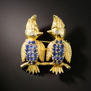 Two Little Dickie Birds Brooch - 1