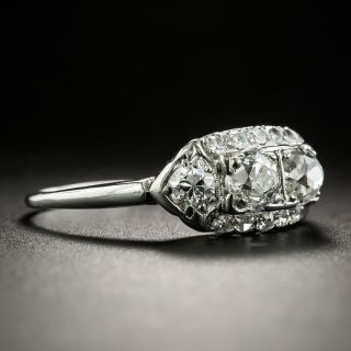 Art Deco Two-Stone Petite Diamond Ring
