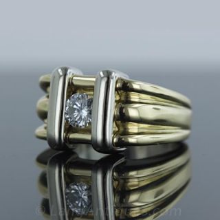 Two-Tone 1980's Gents Ring