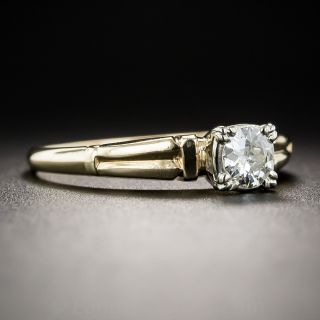Two-Tone .27 Carat Diamond Vintage Solitaire Engagement Ring