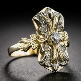 Two-Tone Diamond Dinner Ring