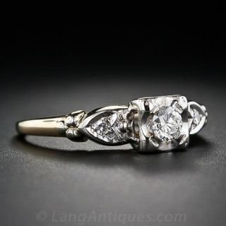 Two-Tone Diamond Engagement Ring
