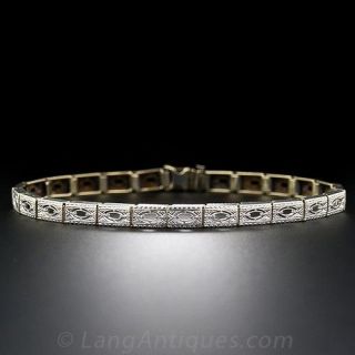 Two-Tone Gold Art Deco Bracelet