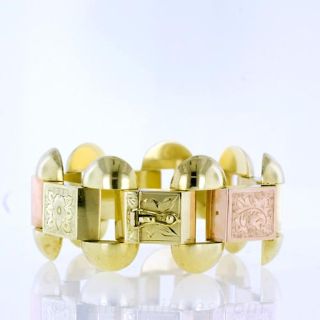 Two Tone Gold Retro Bracelet
